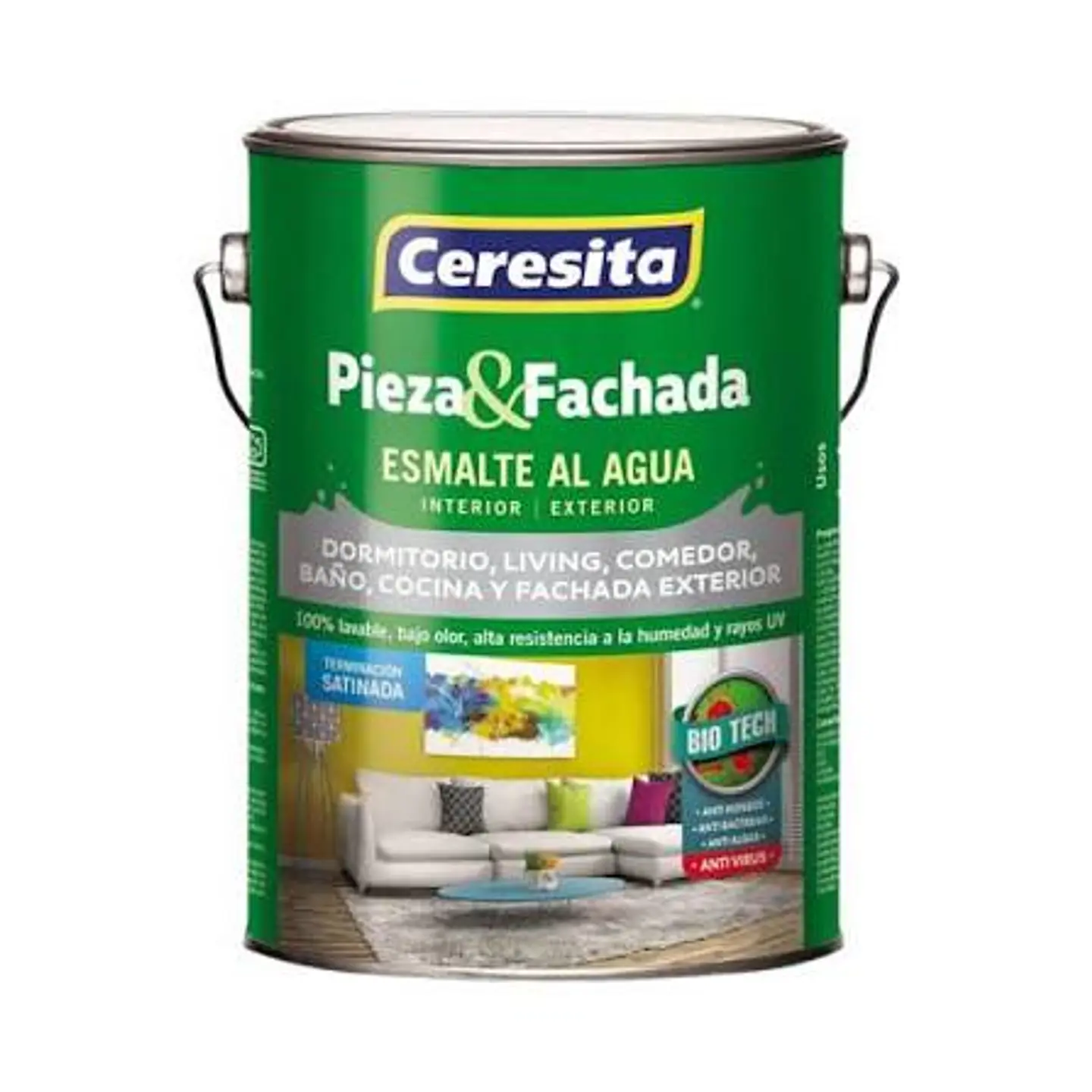 Esmalte al Agua Pieza y Fachada Blanco S/Brillo GL 1