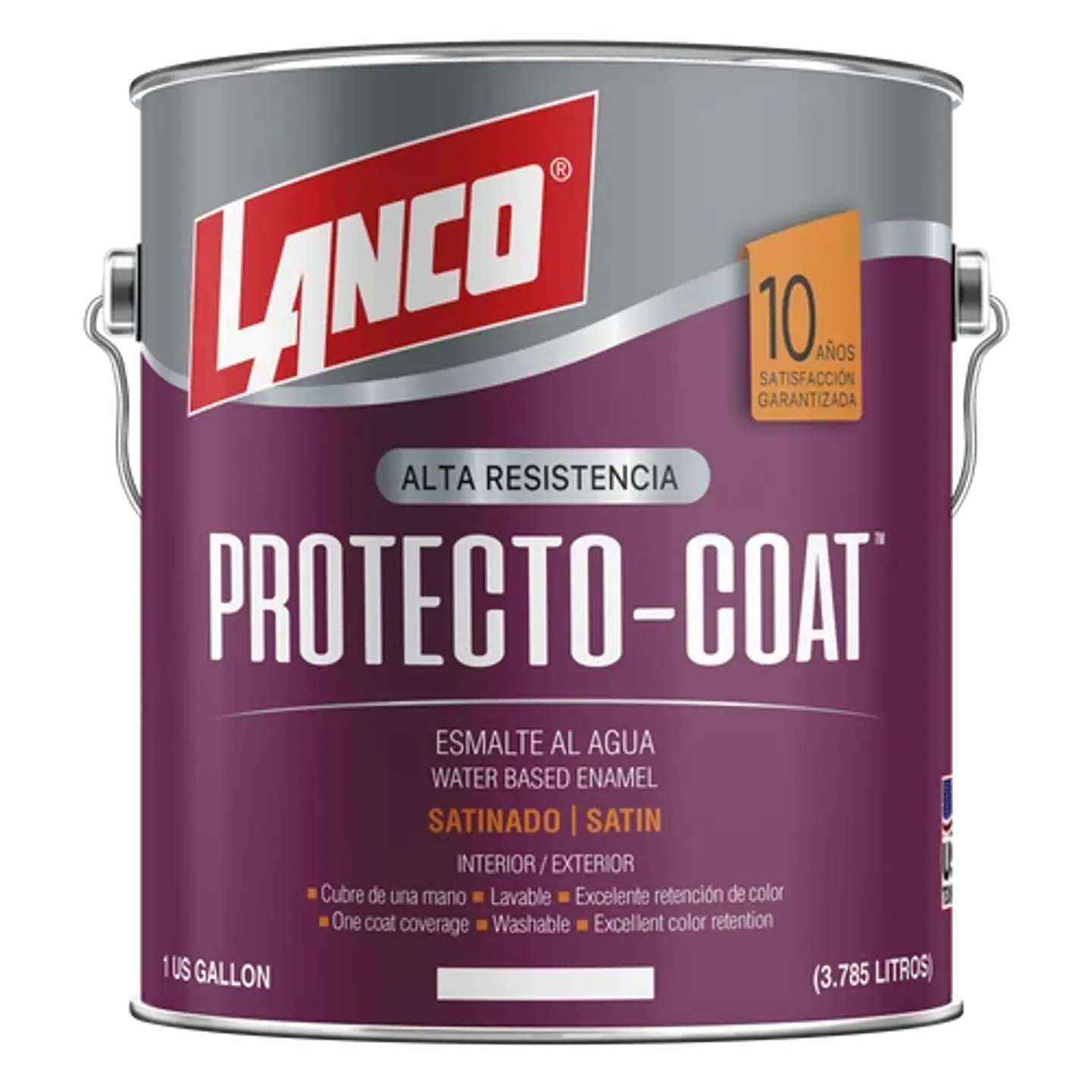 Esmalte Al Agua Protecto Coat SB Blanco Galon Lanco WG501-4 1