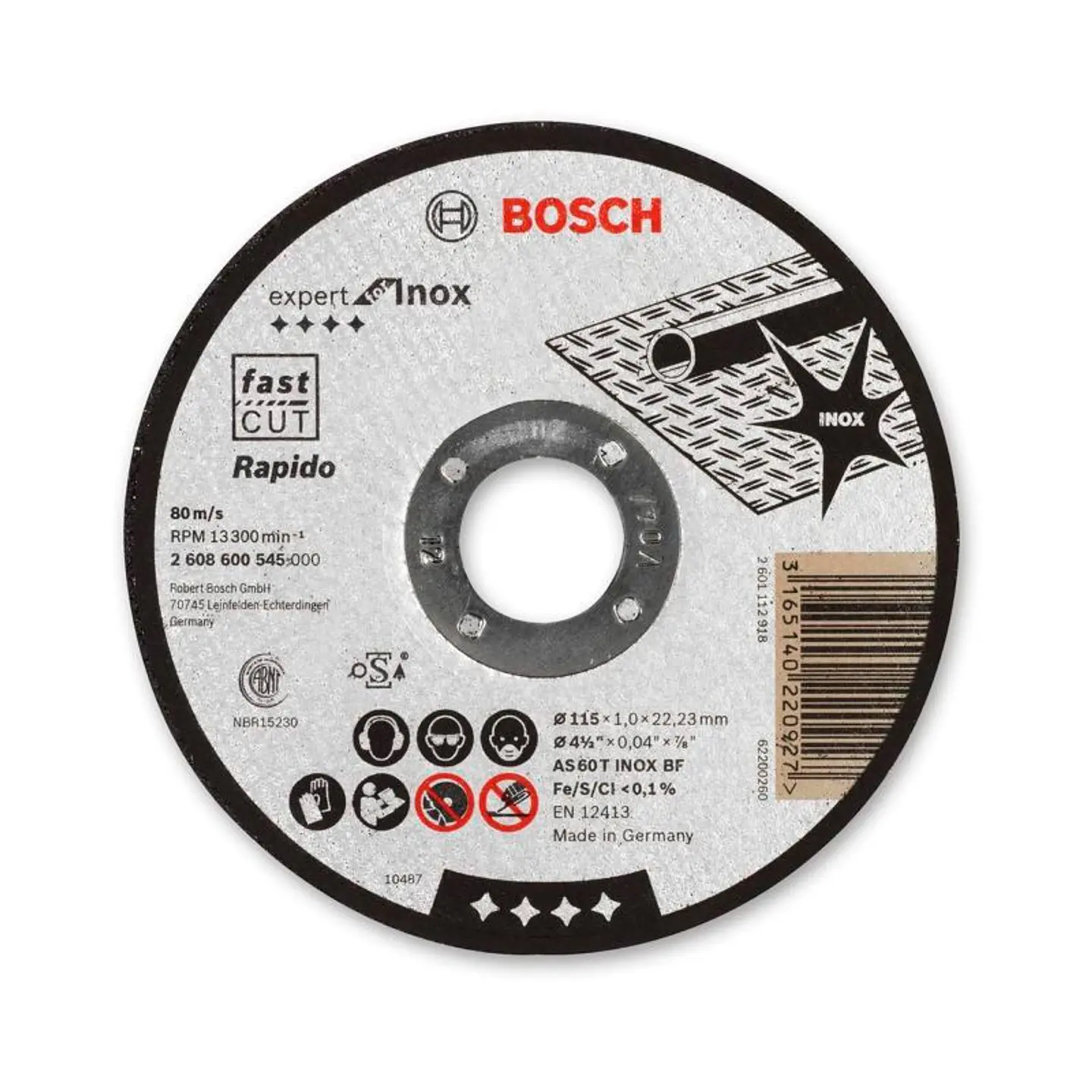 Disco de Corte Metal 4 1/2 Bosch 1