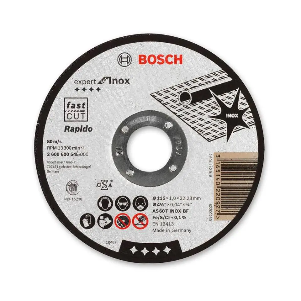 Disco de Corte Metal 4 1/2 Bosch 1