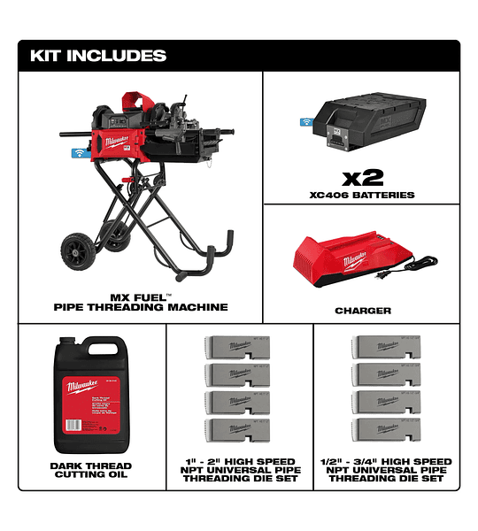 Máquina de roscado de tuberías MX FUEL™