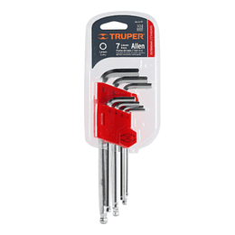 JGO LLAVE ALLEN TRUPER 7PCS (ROJO) CAB HEX