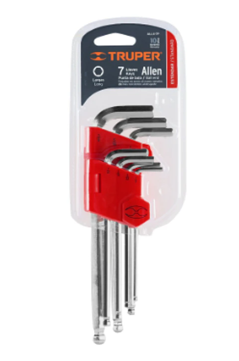 JGO LLAVE ALLEN TRUPER 7PCS (ROJO) CAB HEX