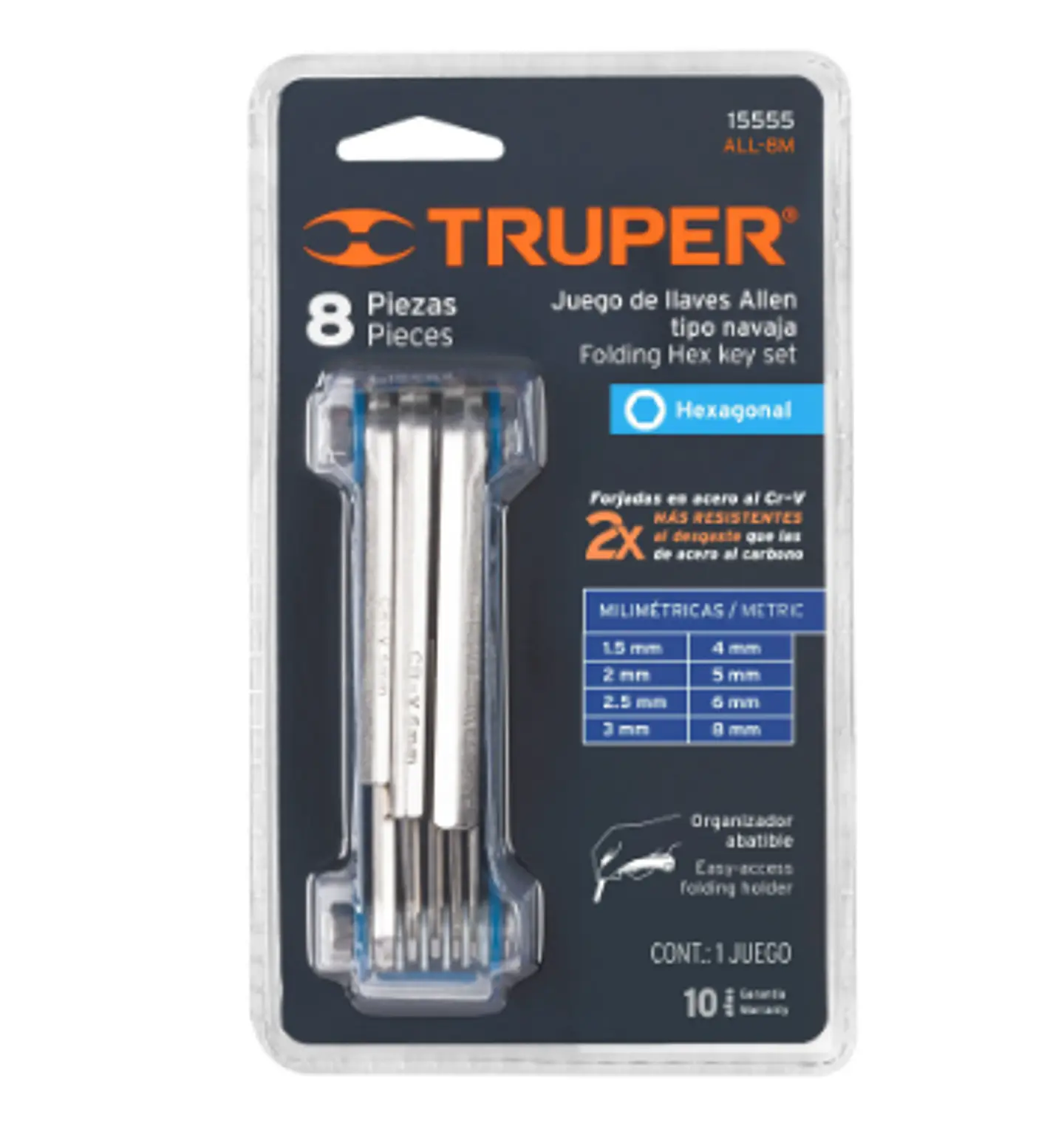 JUEGO ALLEN TRUPER NAVAJA 8PCS MILIMETRIC 1