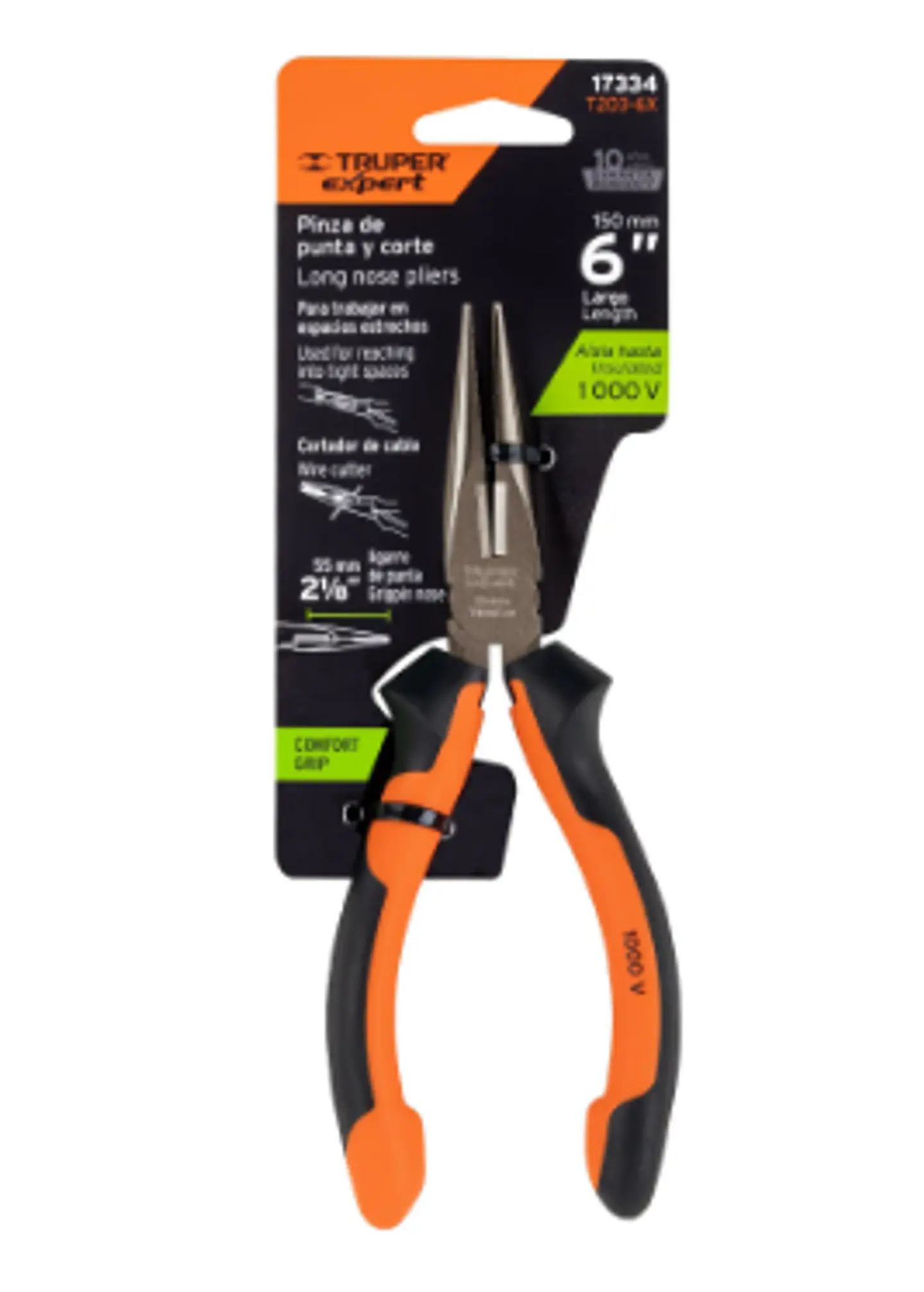 ALICATE TRUPER PINZA DE PUNTA Y CORTE 6'' 1