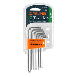 JUEGO LLAVE TORX LARGAS TRUPER 7PCS