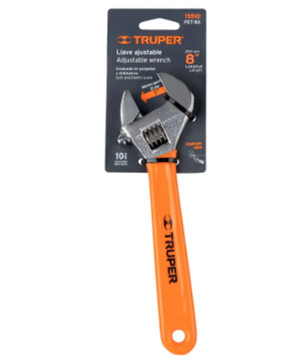 LLAVE AJUSTABLE TRUPER 8'' GRIP 1