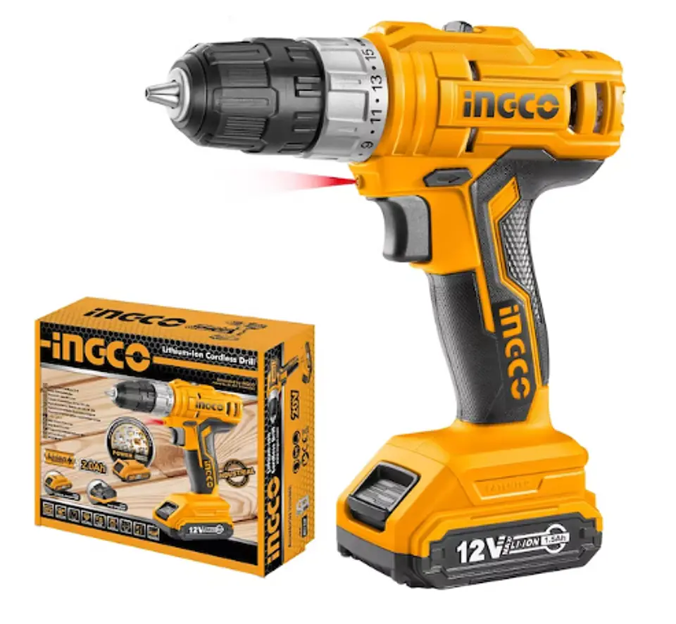 TALADRO INALAMBRICO INGCO 12V + 2 BATERIAS 1