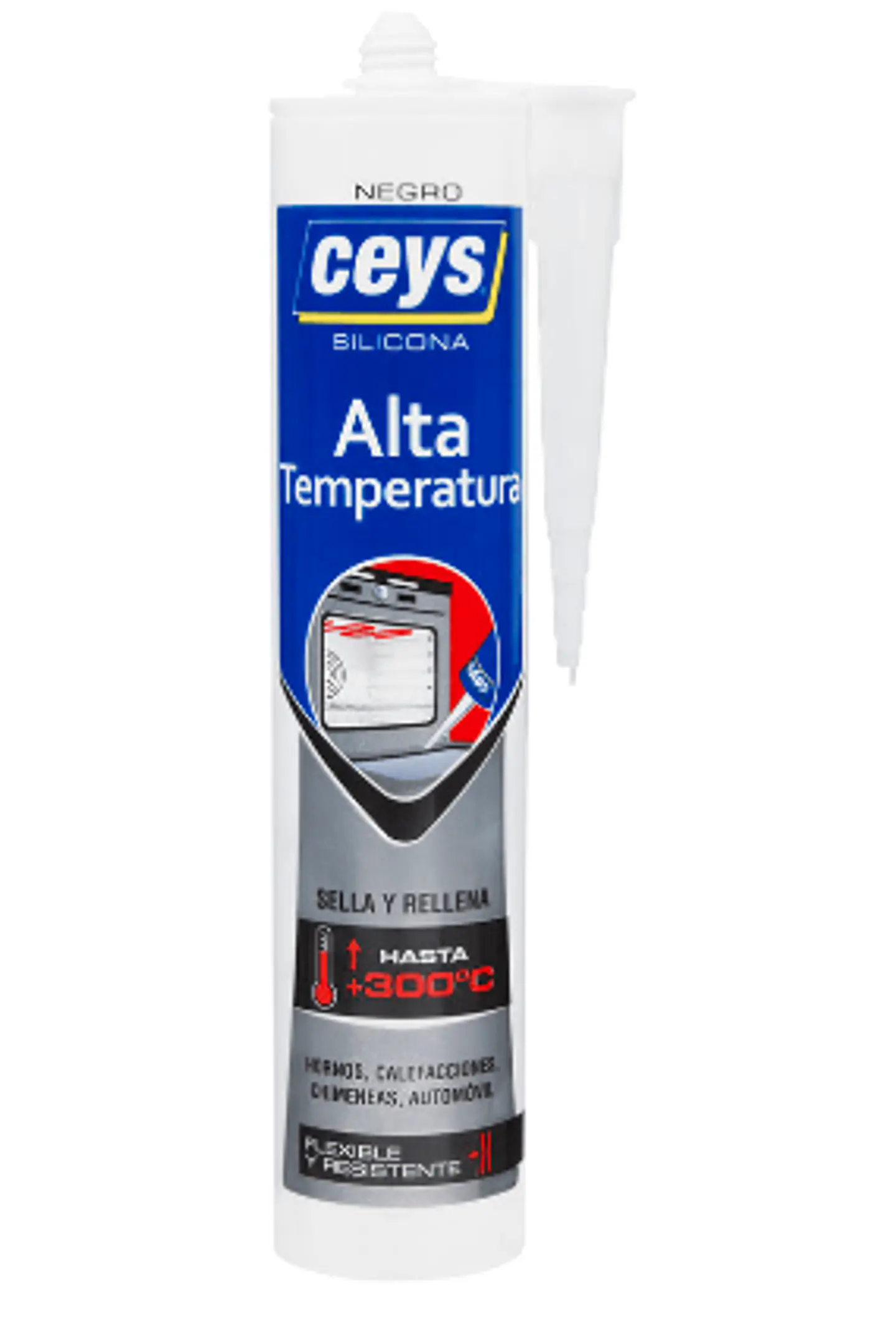 SILICONA CEYS ALTA TEMPERATURA NEGRA 280ml 1