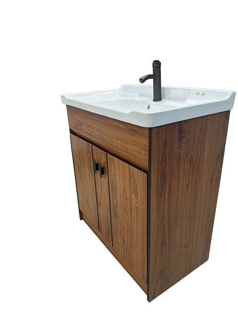 VANITORIO CON MUEBLE CAFE 80CM