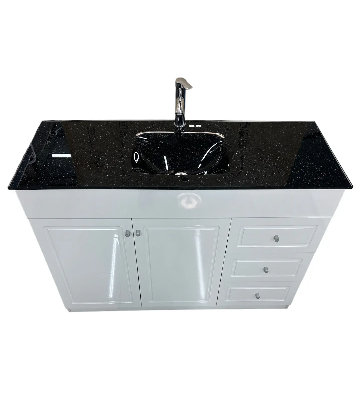 VANITORIO CON MUEBLE BRILLO NEGRO 120CM 1