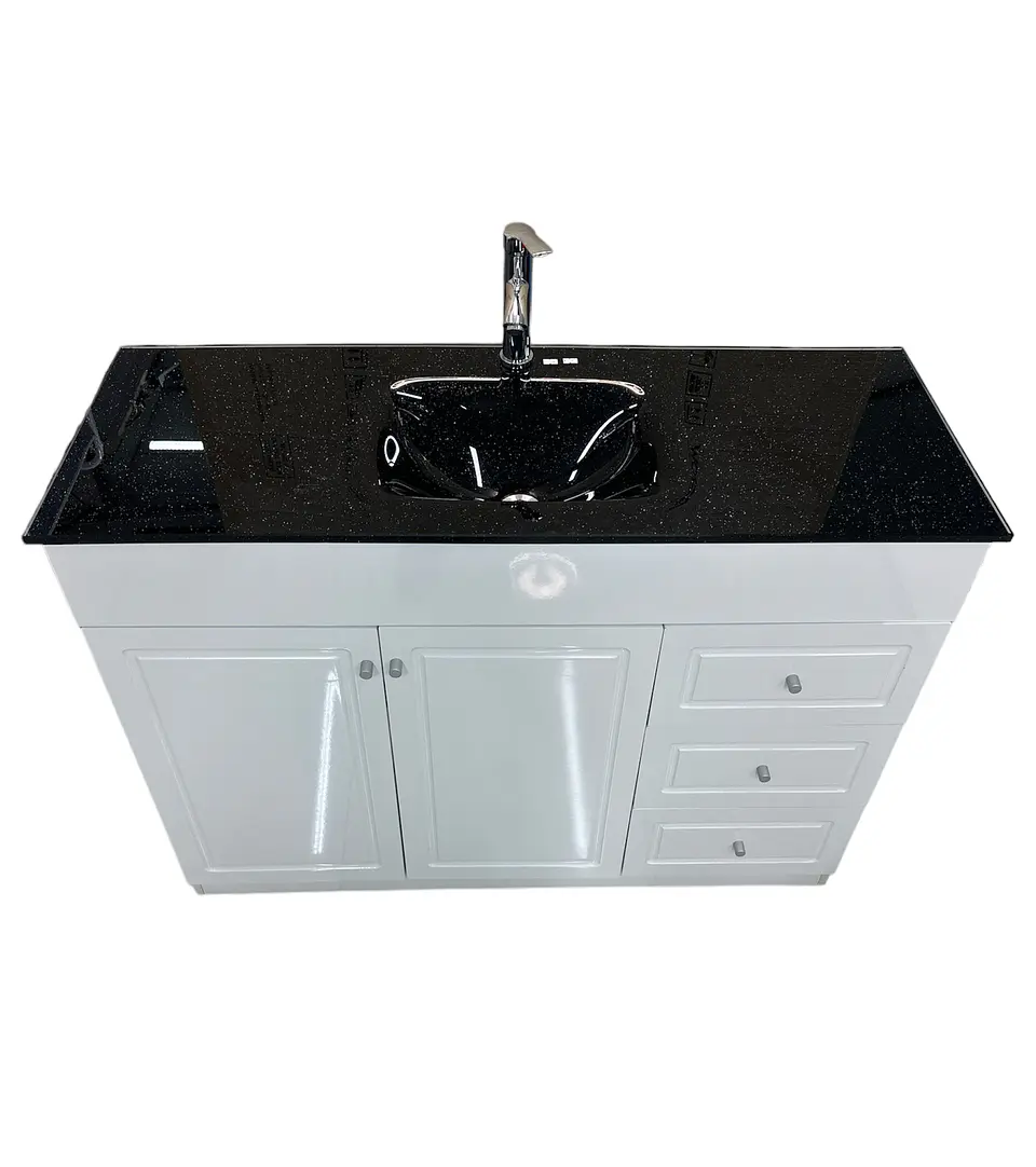 VANITORIO CON MUEBLE BRILLO NEGRO 120CM 1