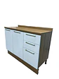 MUEBLE BASE CON CUBIERTA 1200X920X520 TRES PUERTAS + DOS CAJONES (7) - Miniatura 1