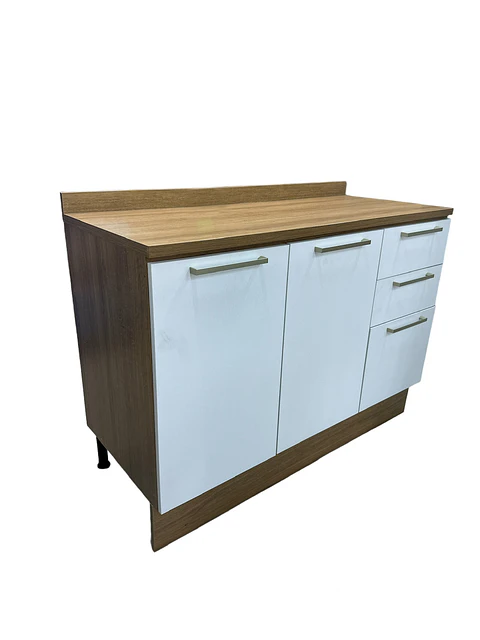 MUEBLE BASE CON CUBIERTA 1200X920X520 TRES PUERTAS + DOS CAJONES (7)