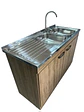 MUEBLE COCINA SECADOR IZQ/DER NOGUEIRA C/ GRIFERIA 120 FANALOZA - Miniatura 3