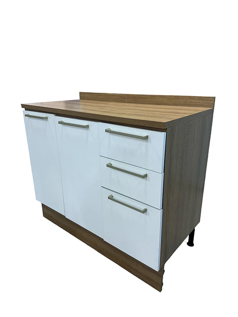 MUEBLE BASE CON CUBIERTA DUSCHY 1050X920X520 TRES PUERTAS + DOS CAJONES (9)
