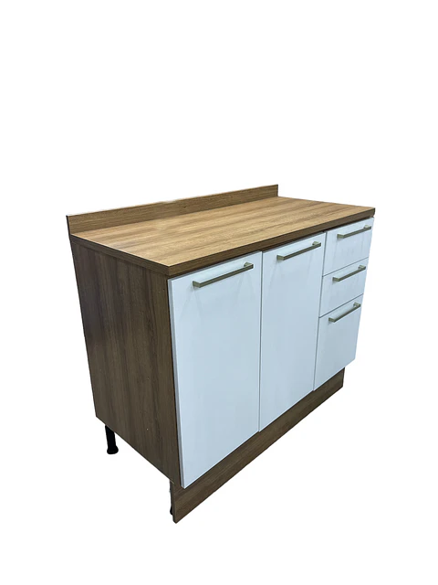 MUEBLE BASE CON CUBIERTA DUSCHY 1050X920X520 TRES PUERTAS + DOS CAJONES (9)