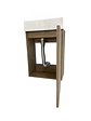 MUEBLE LAVAMANOS  AEREO GUNNAR RESINA 40X22X62 DS33 EKO - Miniatura 4
