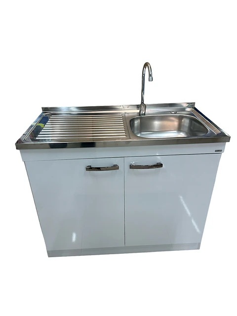 MUEBLE COCINA SECADOR IZQ/DER BLANCO C/ GRIFERIA 100cm FANALOZA