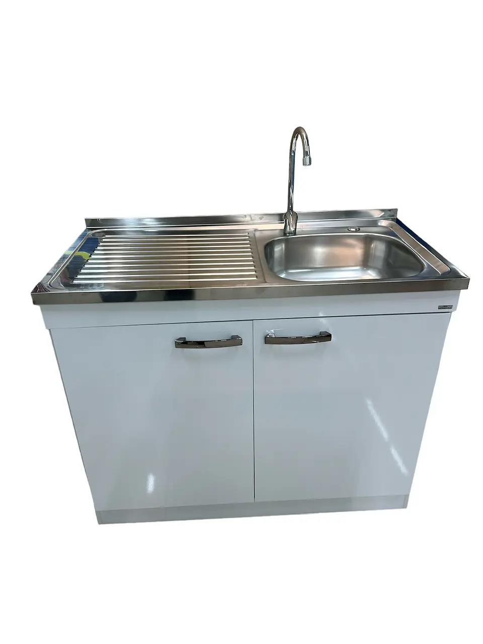 MUEBLE COCINA SECADOR IZQ/DER BLANCO C/ GRIFERIA 100cm FANALOZA 2