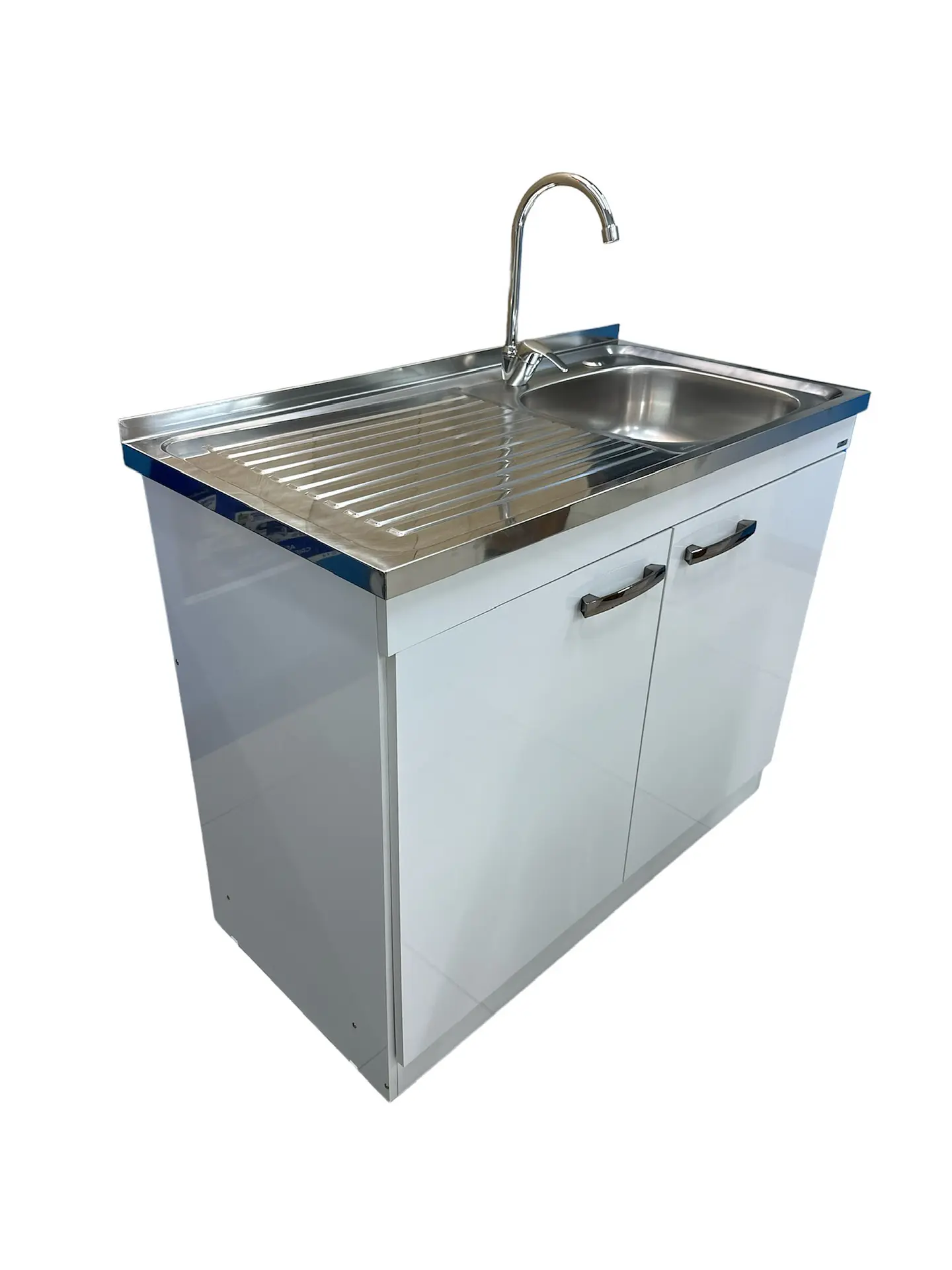 MUEBLE COCINA SECADOR IZQ/DER BLANCO C/ GRIFERIA 100cm FANALOZA 3