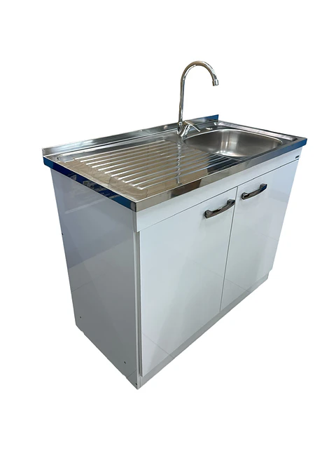 MUEBLE COCINA SECADOR IZQ/DER BLANCO C/ GRIFERIA 80cm FANALOZA