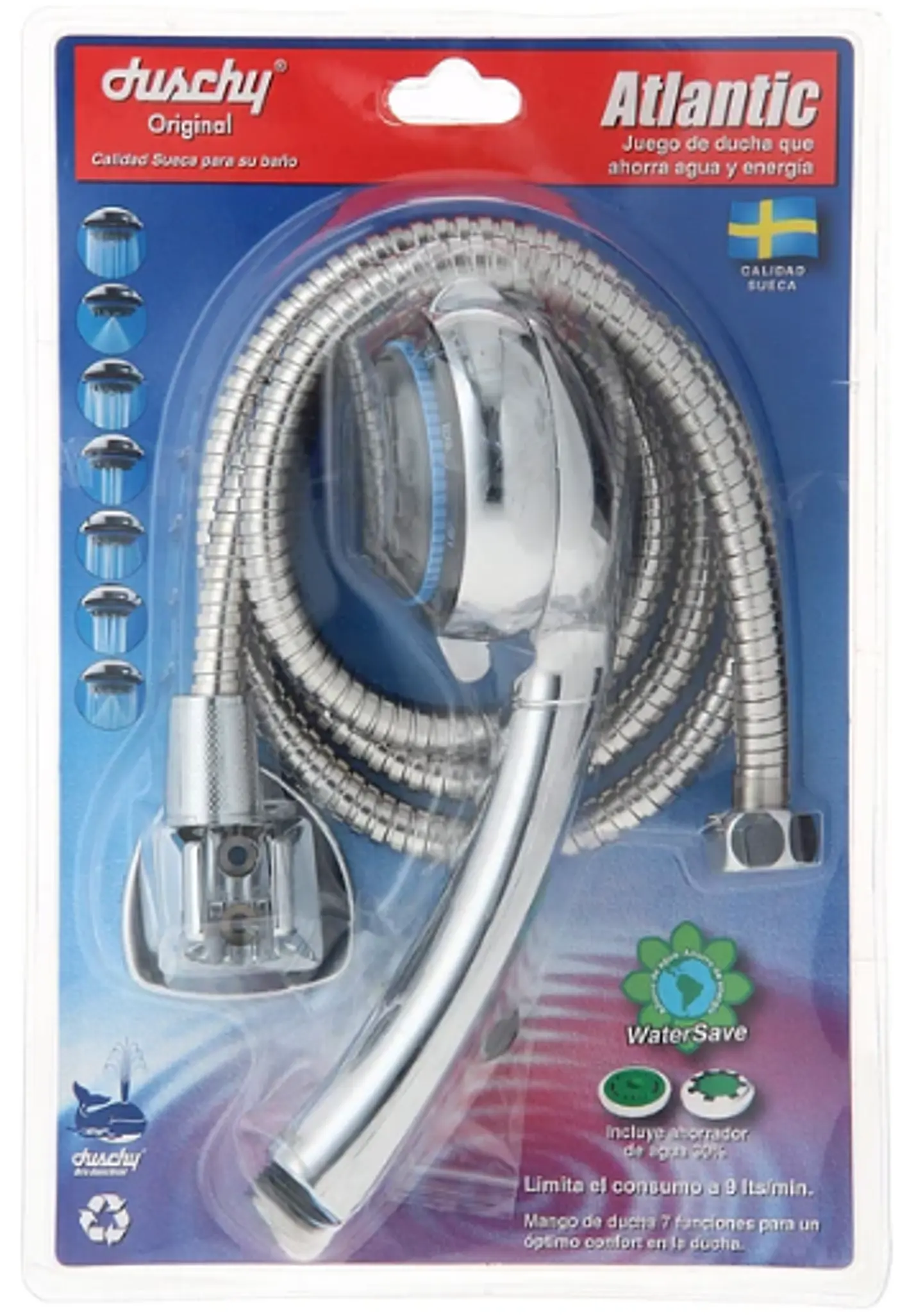 JUEGO DUCHA ATLANTIC DUSCHY CROMO 1.5M 1