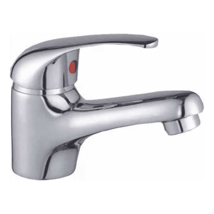 Llave Monomando Lavatorio Colomba Taumm Acabado Cromado Color Plateado