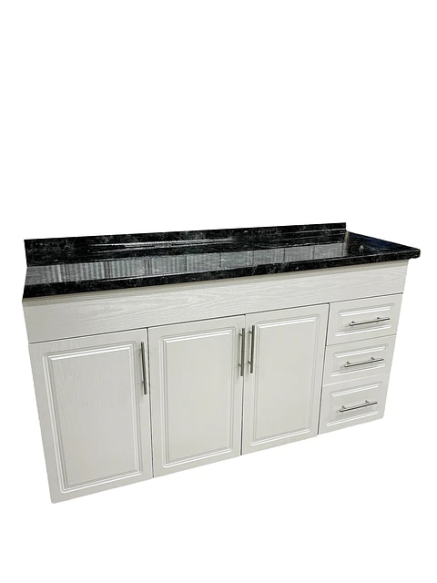 MUEBLE POSFORMADO 150CM BLANCO Y NEGRO