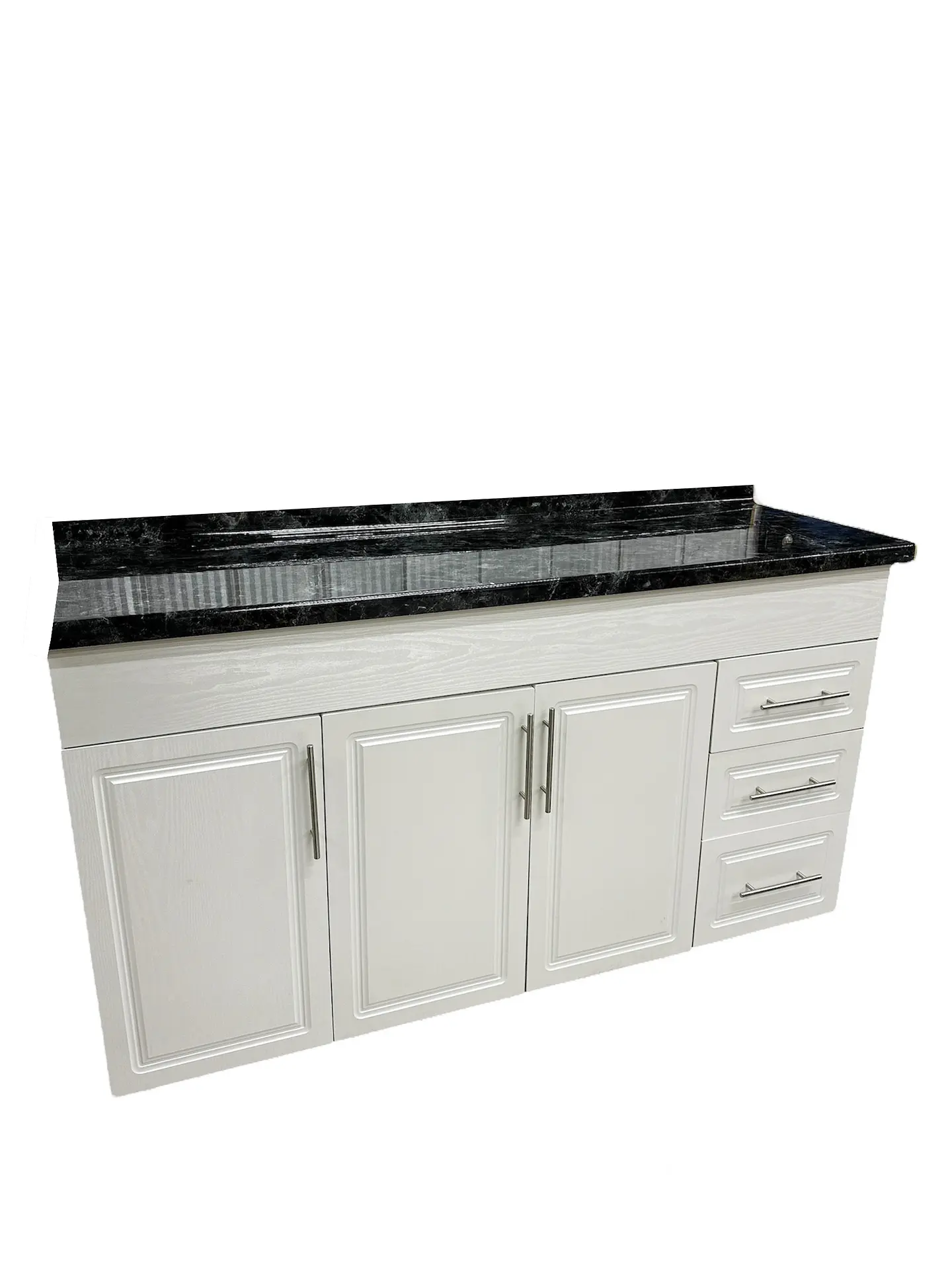 MUEBLE POSFORMADO 150CM BLANCO Y NEGRO 2
