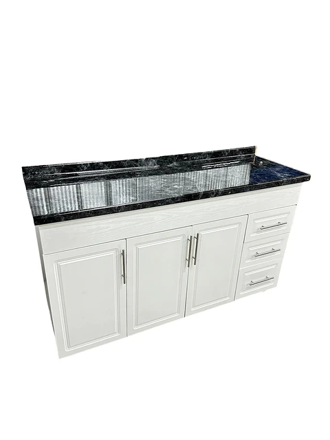 MUEBLE POSFORMADO 150CM BLANCO Y NEGRO