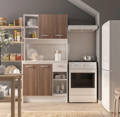 Mueble de Cocina 4 Puertas 1 Cajón Sofía 90x180x39 Cm