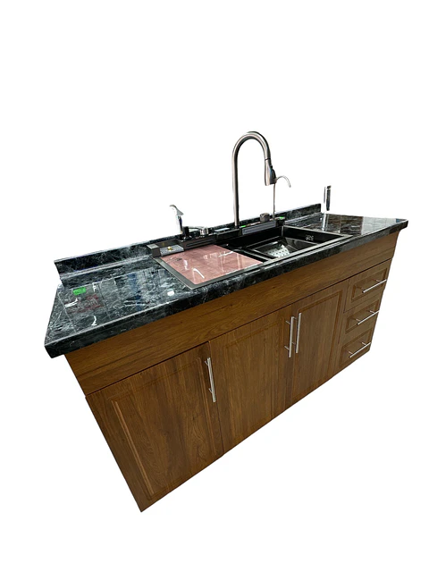 PACK MUEBLE CAFE 150CM + CUBIERTA LAVAPLATO MULTIFUNCION 76x45