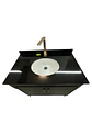 VANITORIO CON MUEBLE BLACK 80CM GRANITO + GRIFERIA DORADA - Miniatura 3