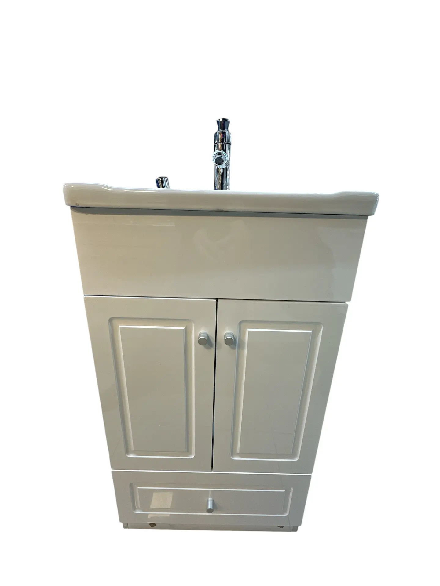 VANITORIO BLANCO CON CAJON 50CM + GRIFERIA REGALO 2