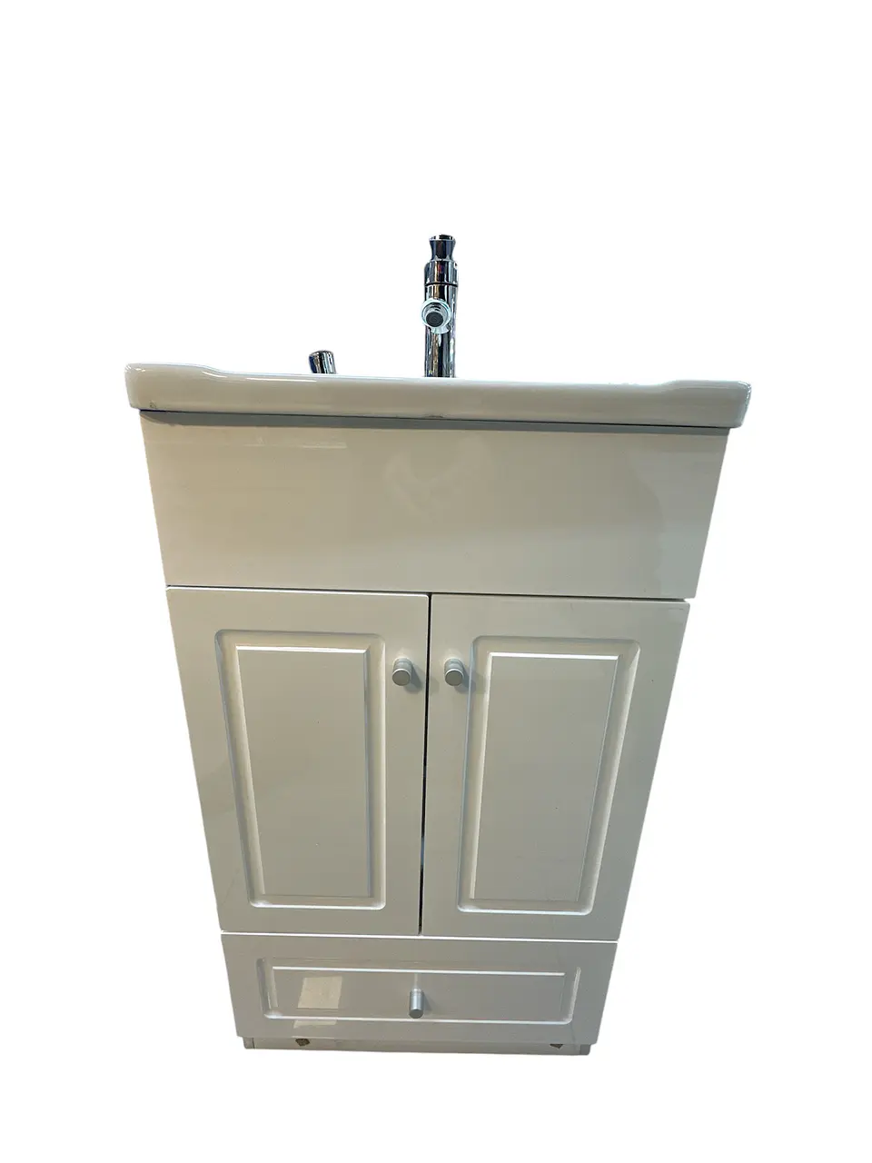VANITORIO BLANCO CON CAJON 50CM + GRIFERIA REGALO 2