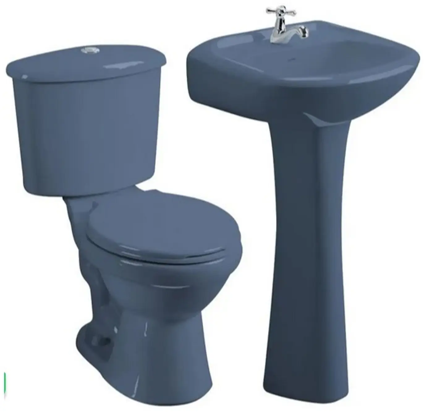 Sala De Baño Evo 4 pz Descarga A Piso 30,5 cm Azul Galaxie 1