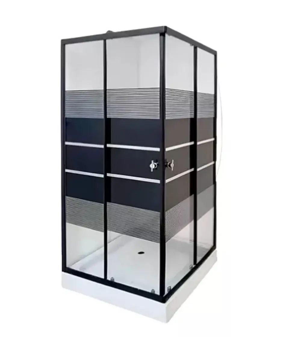 CABINA DUCHA LINEAS NEGRAS 70X70 1