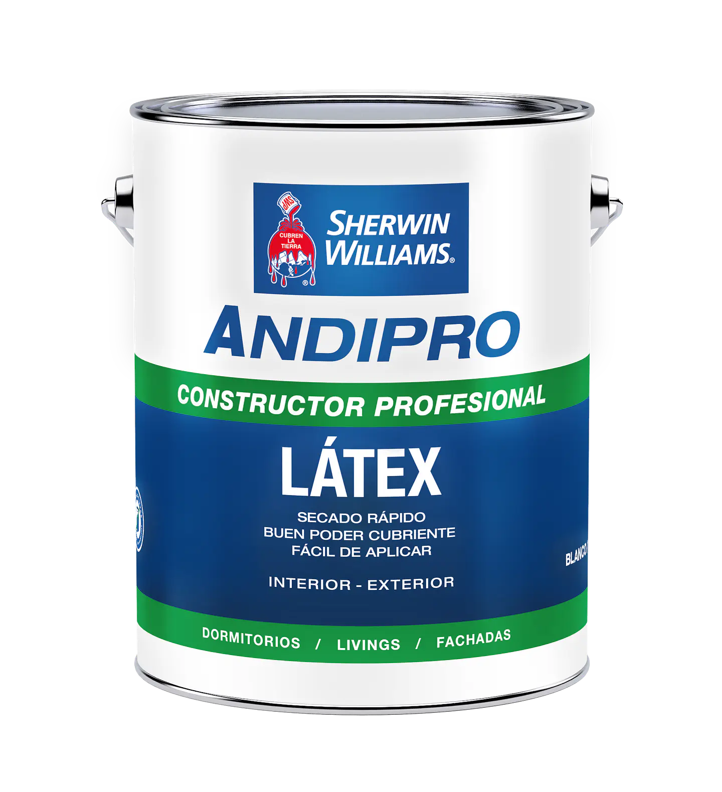 Sherwin Williams Andipro Galón Látex Blanco Mate 1 Gal 1