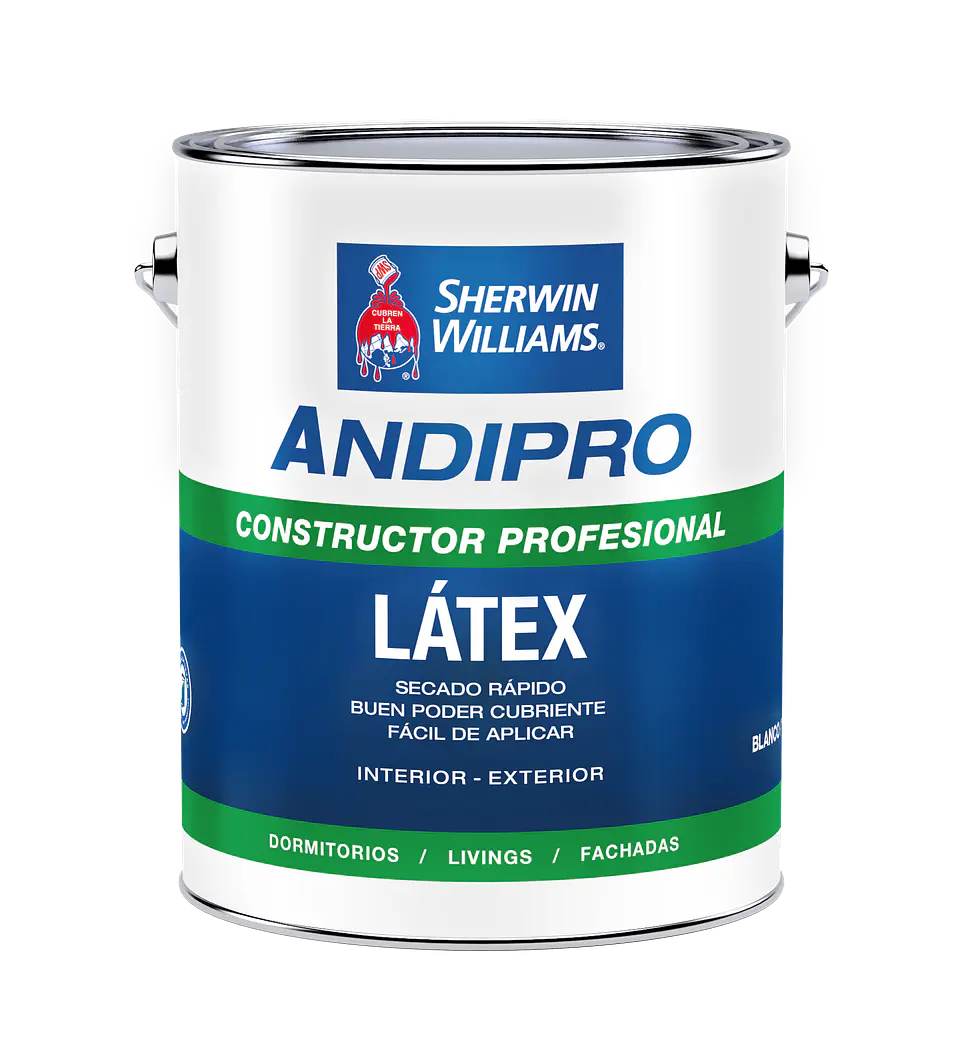 Sherwin Williams Andipro Galón Látex Blanco Mate 1 Gal 1