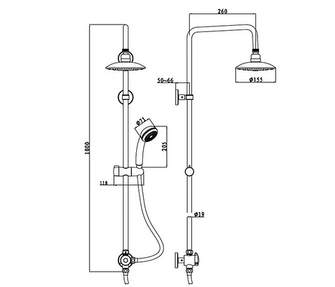 COLUMNA DUCHA BASIC ARROW