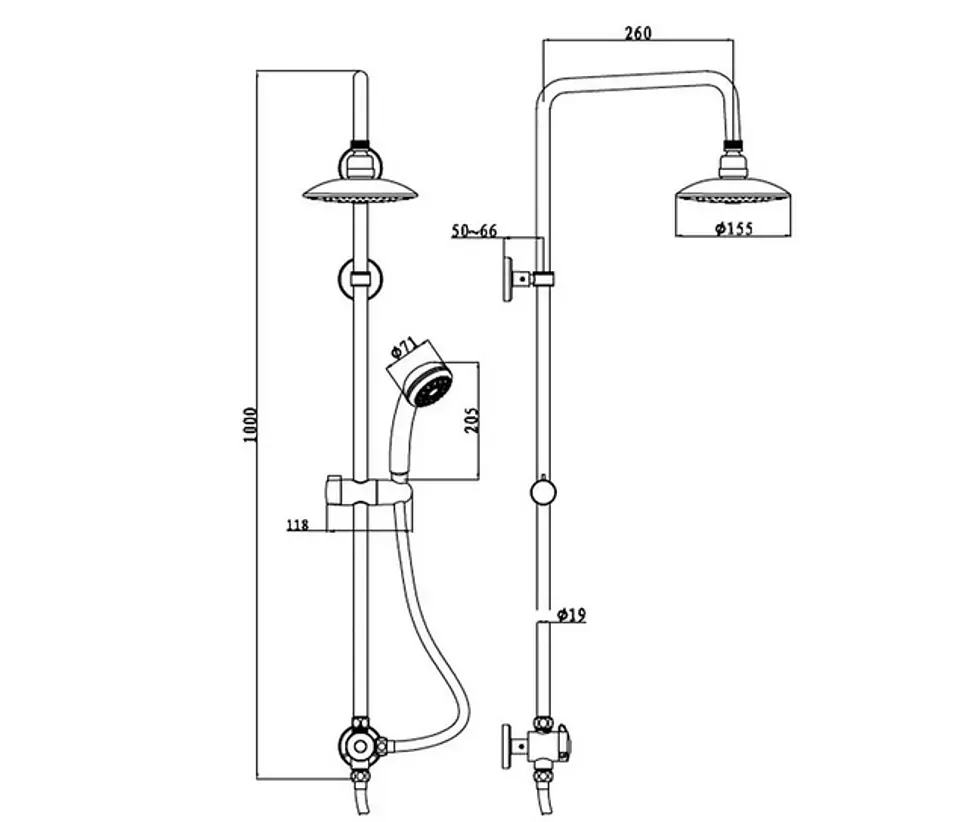 COLUMNA DUCHA BASIC ARROW 2