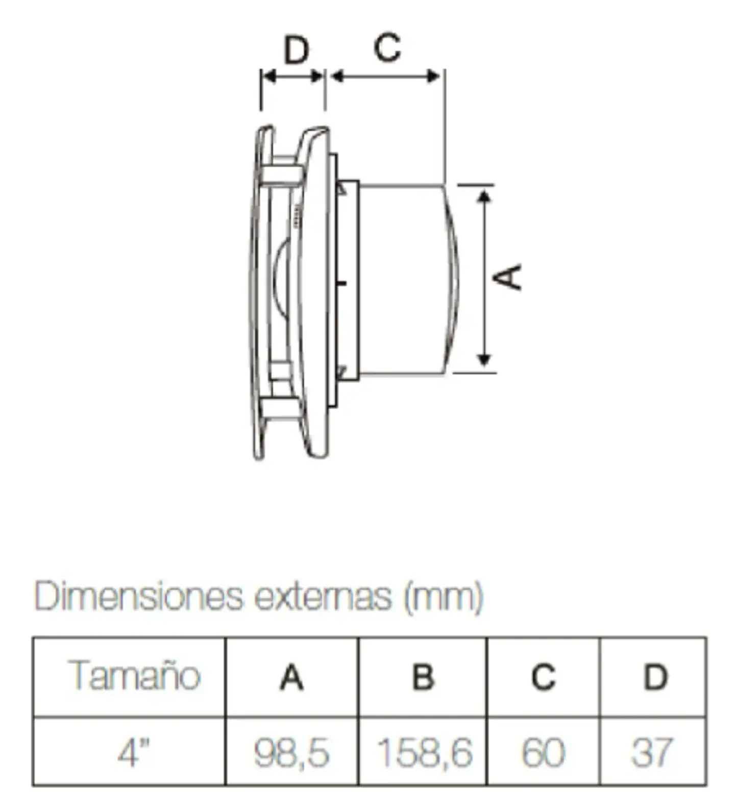Extractor Aire Techo/pared 4 Con Sensor Y Timer Briggs Color Blanco 4