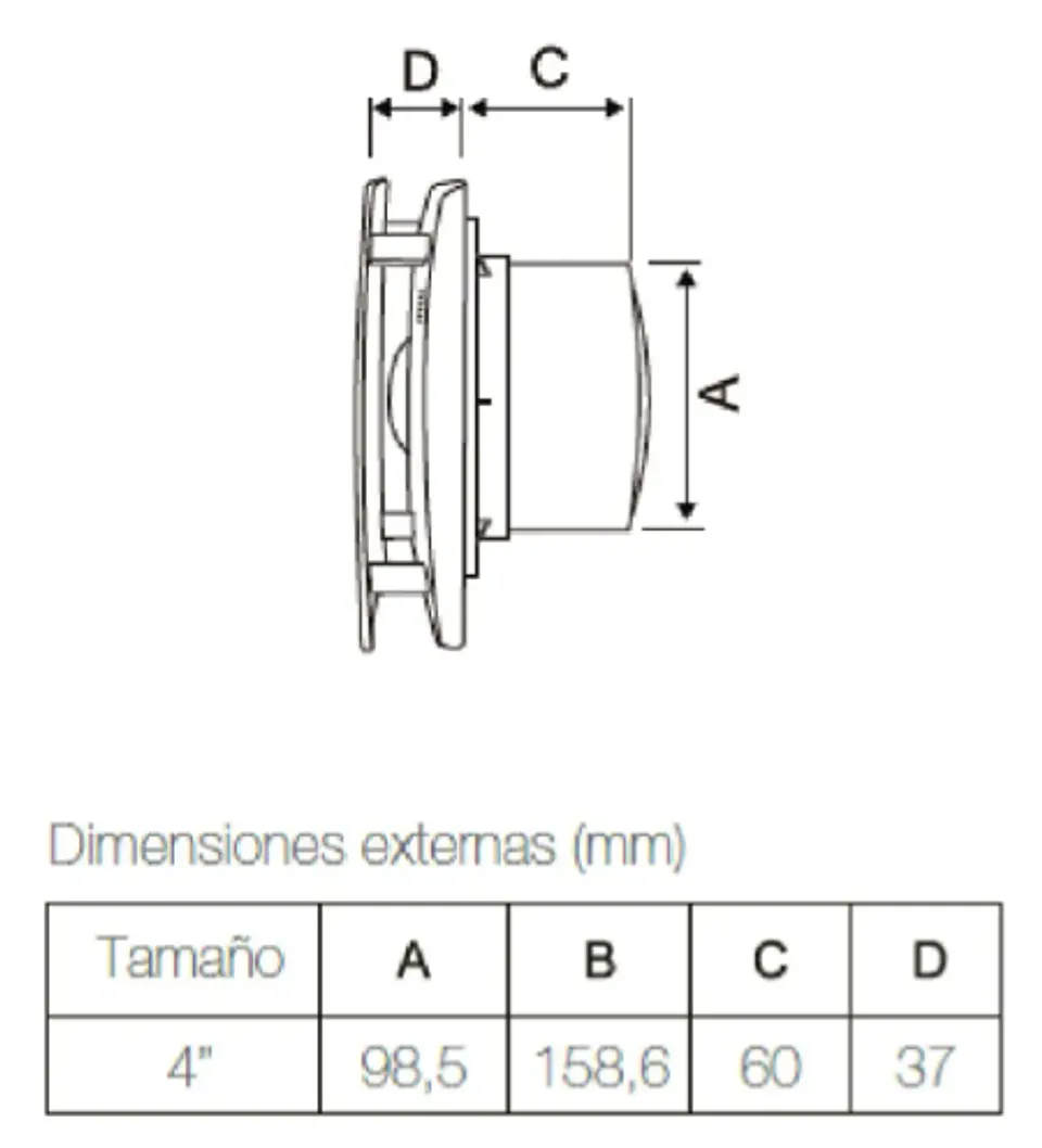 Extractor Aire Techo/pared 4 Con Sensor Y Timer Briggs Color Blanco 4