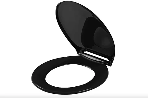 ASIENTO WC NEGRO FANALOZA REDONDO STANDARD PLUS