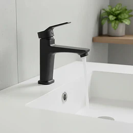 Monomando Lavamanos Compass Matte Black Coolstart