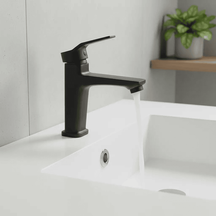 Monomando Lavamanos Compass Matte Black Coolstart 1