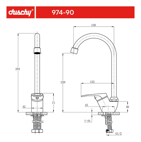 Monomando Cocina Theo | Duschy