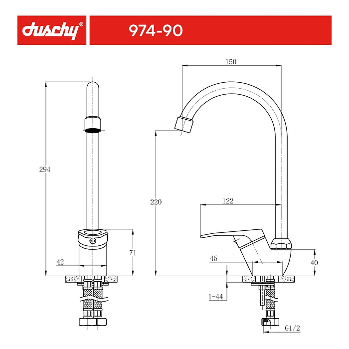 Monomando Cocina Theo | Duschy 2