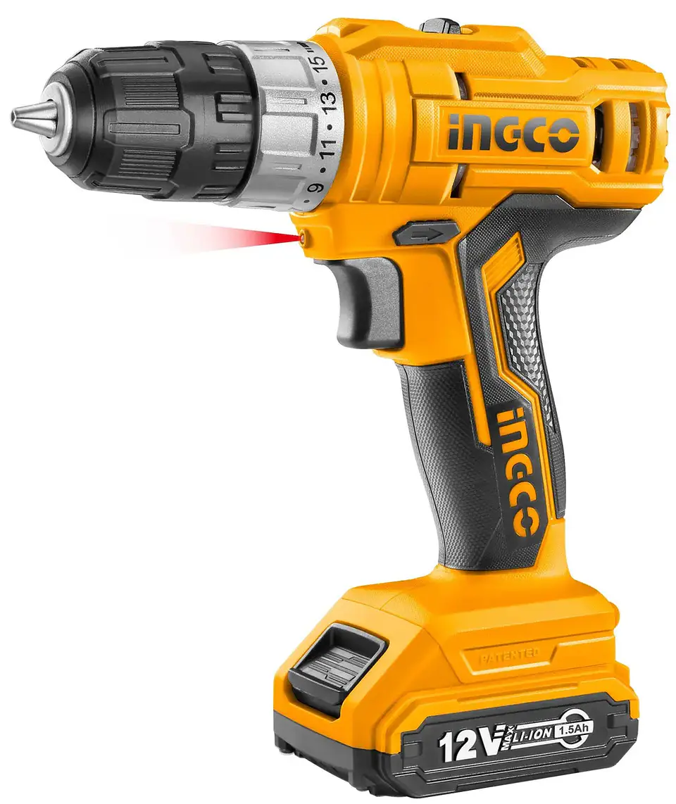 Taladro Inalámbrico Ingco 12v/0.8-10mm Ingco Cdli1221 Amarillo 50/60hz 1